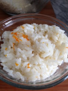 orange coconut rice