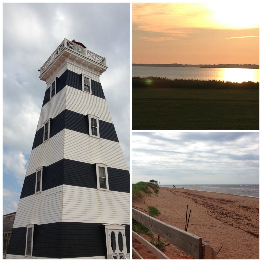 pei photos of beach and lighthouse